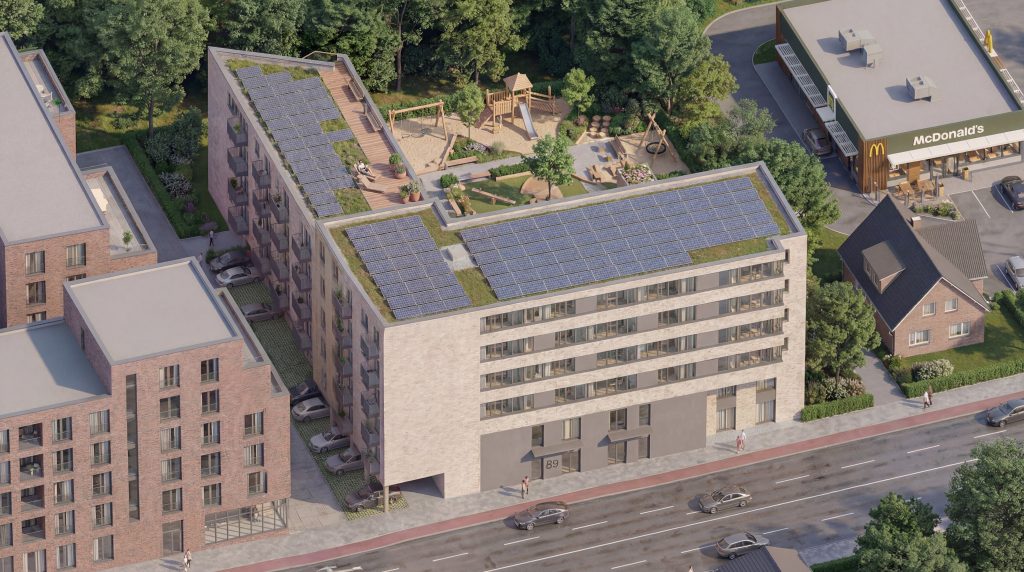 Wohn – und Geschäftshaus mit Kompaktwohnungen und einer Kita in Hamburg-Lurup